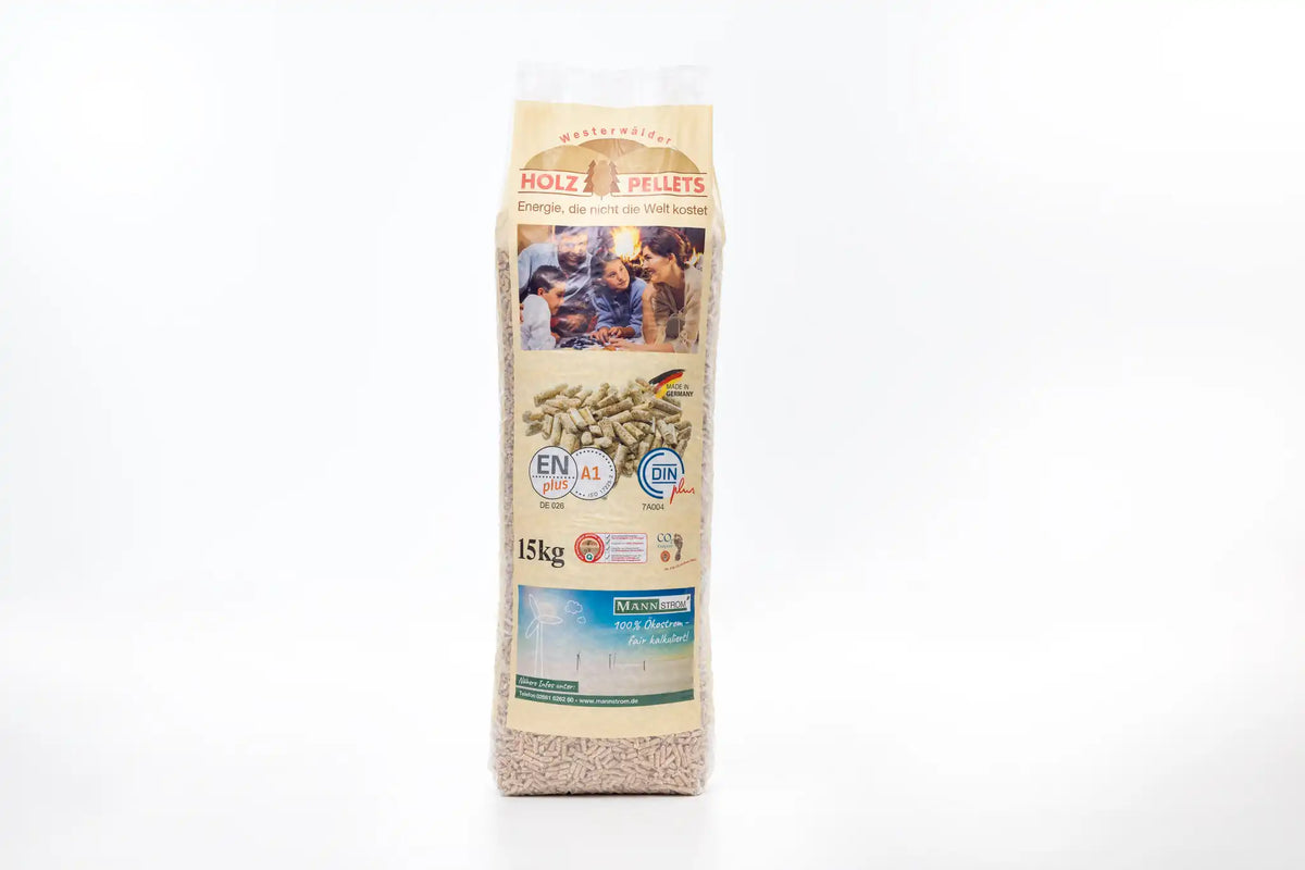 Westerwälder Holzpellets ENplus A1 – Palette mit 65 Säcken, 975 kg